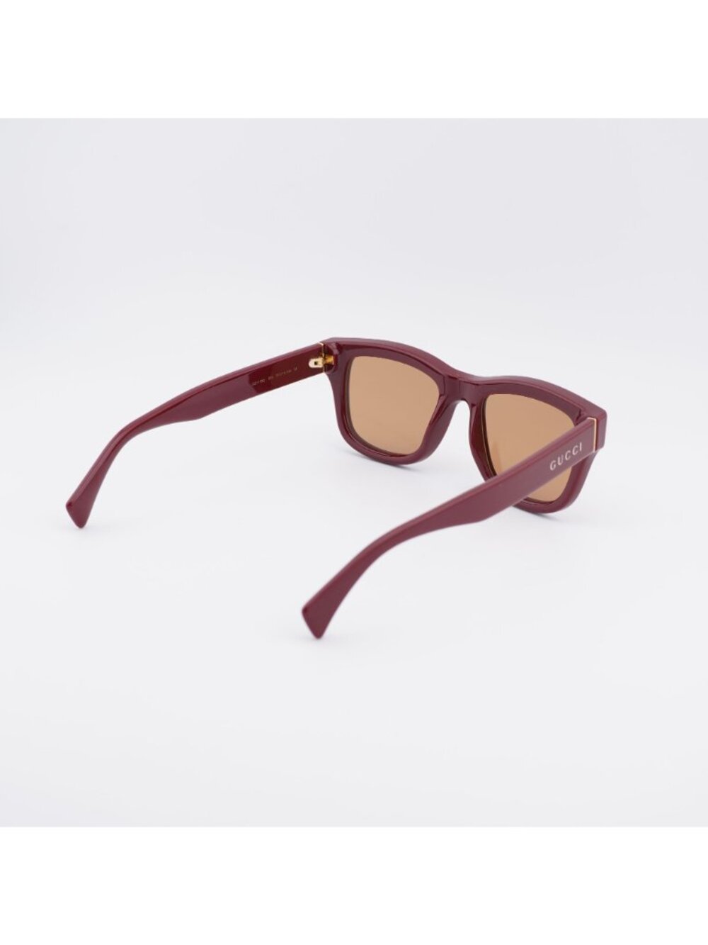 Gucci GG1135S 003 Sunglasses Burgundy Square Frame, Brown Lenses - Picture 7 of 11